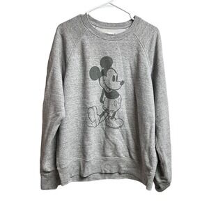 Uniqlo Mickey Stands Mickey Mouse Sweatshirt Size Large Gray